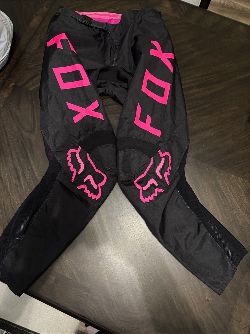 Fox Black Pants with Hot Pink Logo Accents